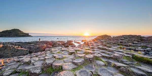 Giant's Causeway at sunset