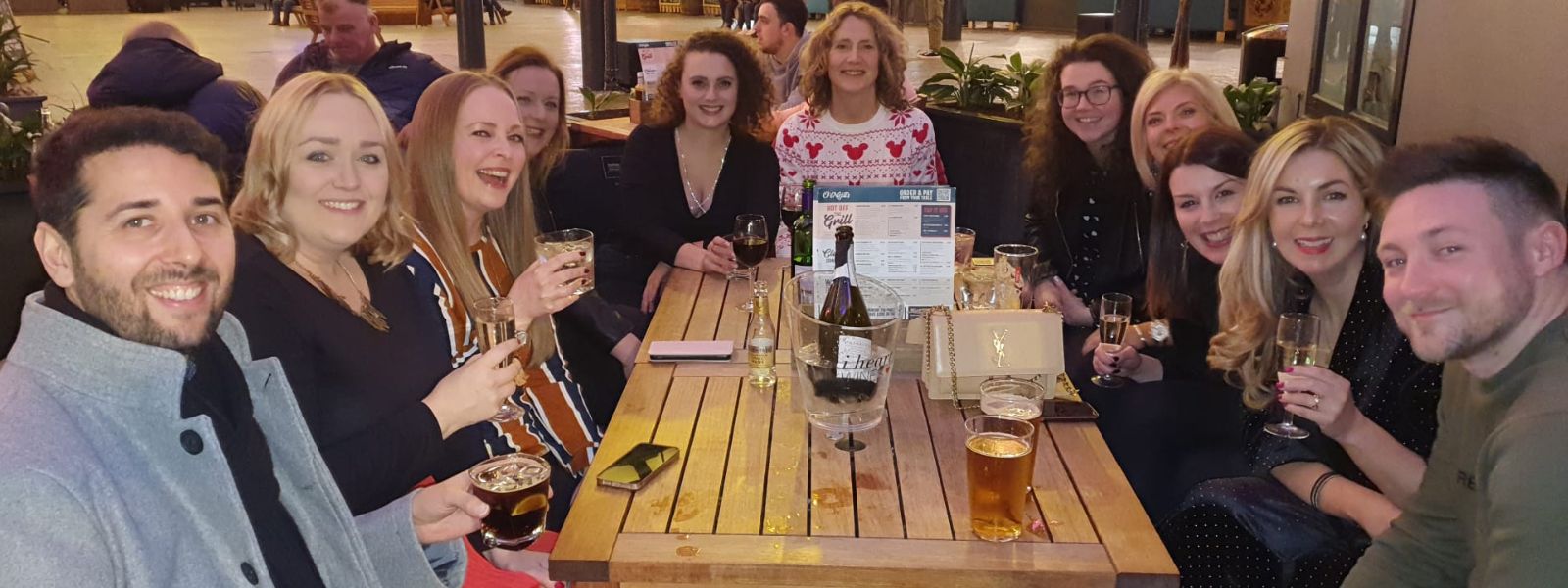 The Conferencing and Events team enjoy an evening in Glasgow to celebrate Christmas