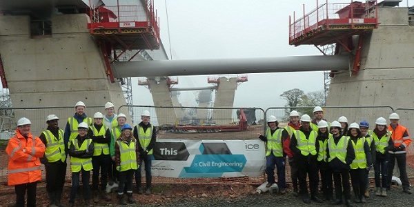 Student site visit to Queensferry Crossing 