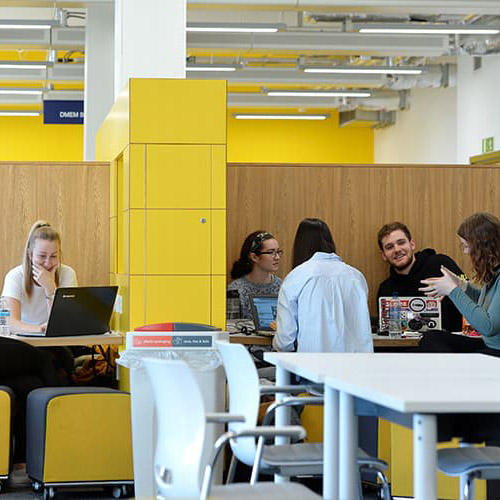 Students studying in the Department of Design, Manufacturing & Engineering Management