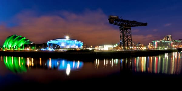 River Clyde at night, Glasgow