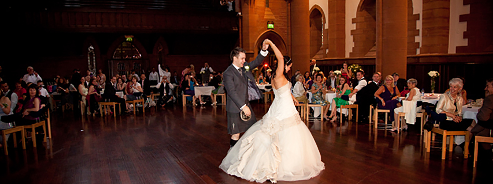 Wedding reception at Barony Hall. Photo courtesy of Team Thomson Photography