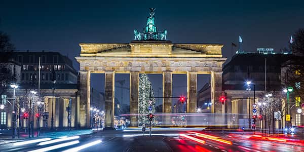 Brandenburg Gate, Berlin, by night 
