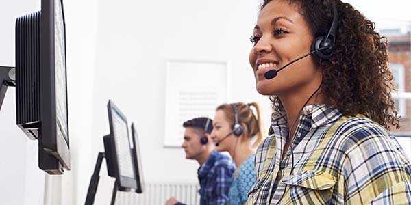 Customer services agents in a call centre