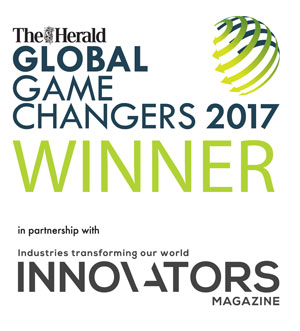 The Herald Global Game Changers 2017 Winner logo, in partnership with industries transforming our world innovators magazine