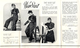 War Suit. A War Time Problem Solved. Please click 'a war-time problem solved image description' for full description.
