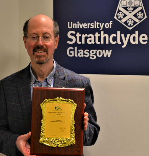 Professor Martin Dawson with his Global SSL Award of Outstanding Achievement
