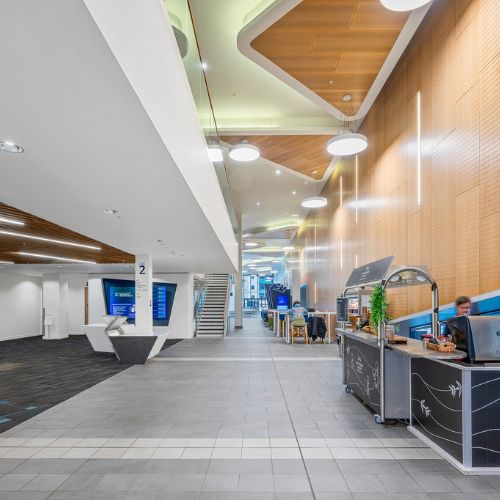 The Street in the Technology and Innovation Centre, view from Reception. Photo: Lucy Knott The Street in the Technology and Innovation Centre, view from Reception. Photo: Lucy Knott