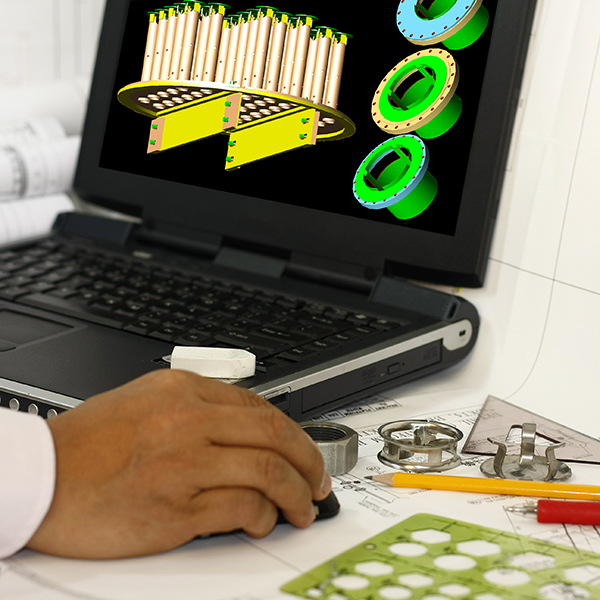 Laptop screen with design concept Laptop screen with design concept