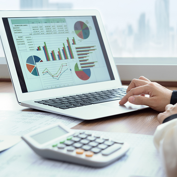 Statistical information on laptop screen Statistical information on laptop screen