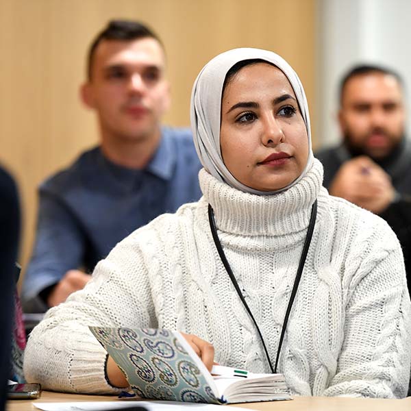MSc Clinical Pharmacy students listening to a lecture. MSc Clinical Pharmacy students listening to a lecture.
