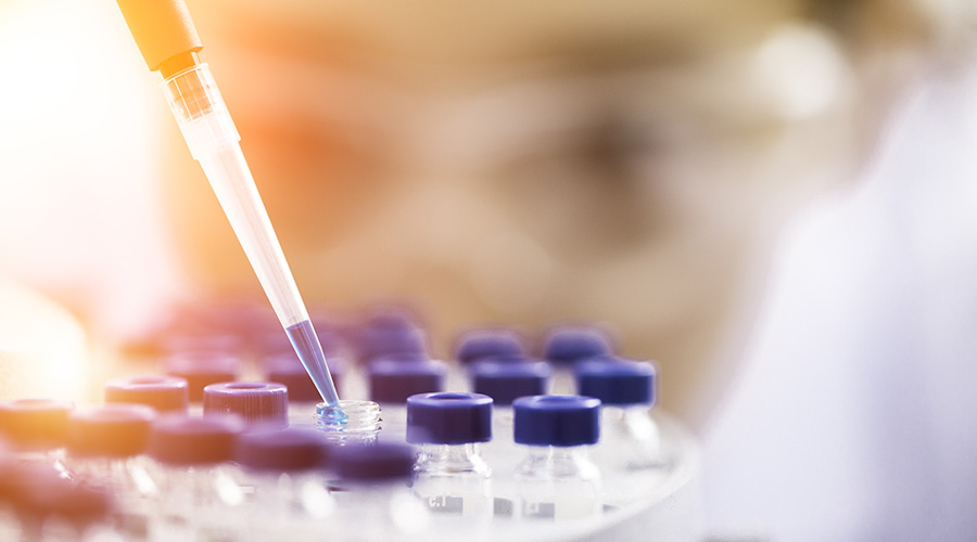 Scientist testing antibiotics Scientist testing antibiotics