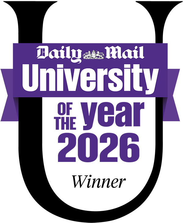 Logo: Daily Mail University of the Year 2026 Winner. Logo: Daily Mail University of the Year 2026 Winner.
