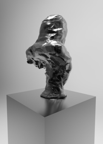 An AI-generated image of a sculpture
