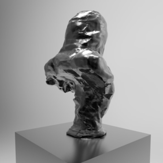 An AI-generated image of a sculpture 