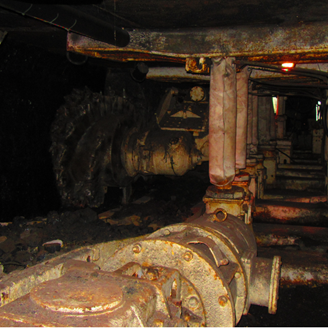 Photo inside a coal lorry engine Photo inside a coal lorry engine