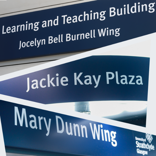 Signs in the learning and teaching building