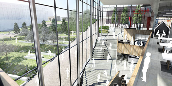 Artist's impression of new student hub.