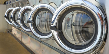 a row of washing machines