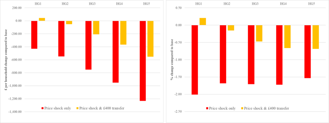 Impact of energy price shocks and Energy Grant Payment on households 2022