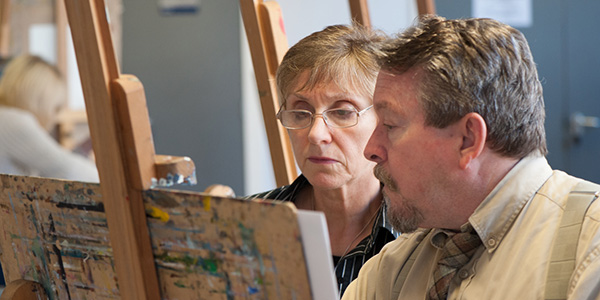 Centre for Lifelong Learning students in an art class