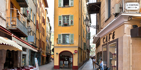 The streets of old Nice, France