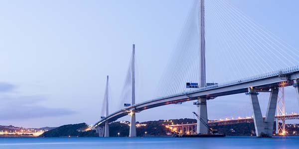 Queensferry crossing over the Forth in Scotland
