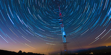 Antenna in the night sky. 