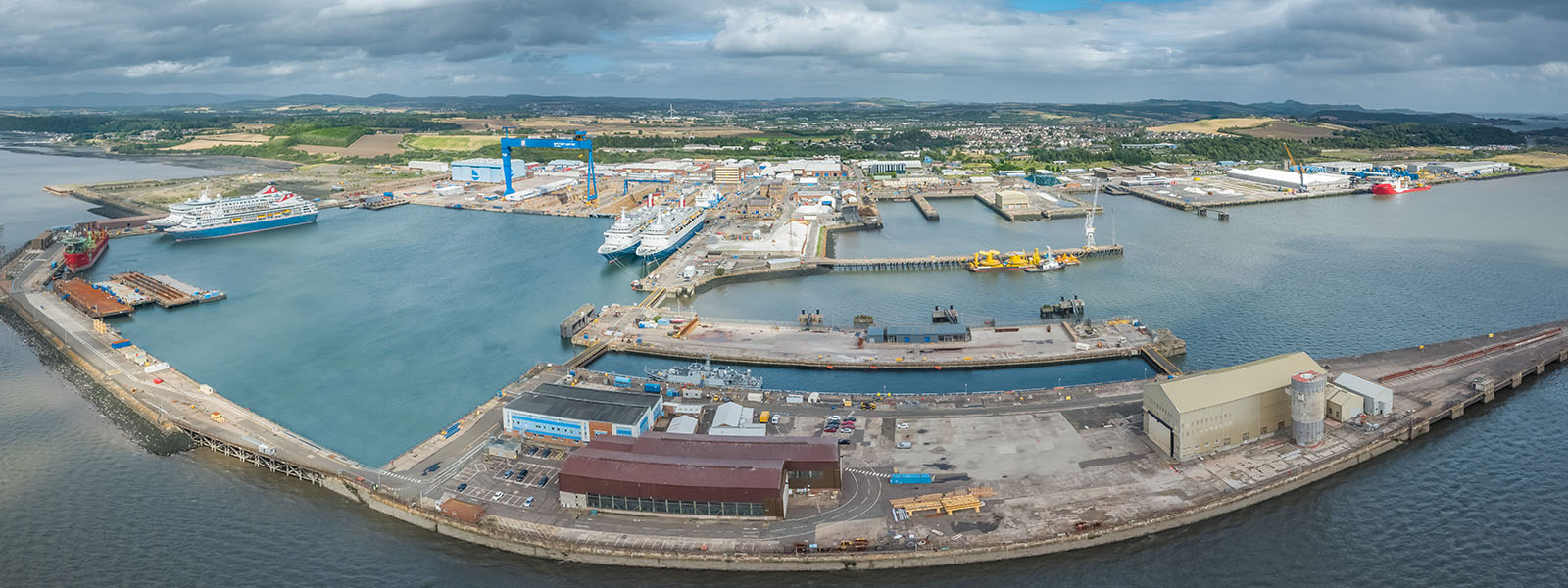 Aerial shot of Rosyth