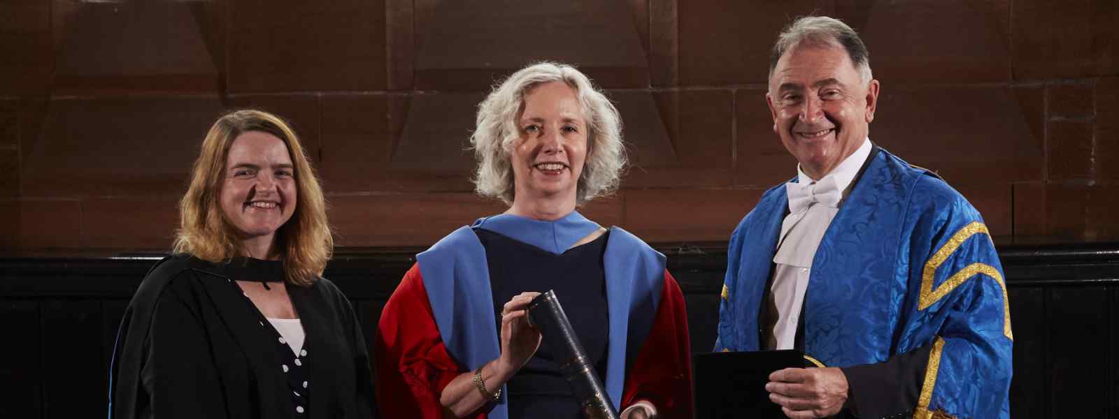 Professor Mairi Spowage, Caroline Gardner and Professor Sir Jim McDonald