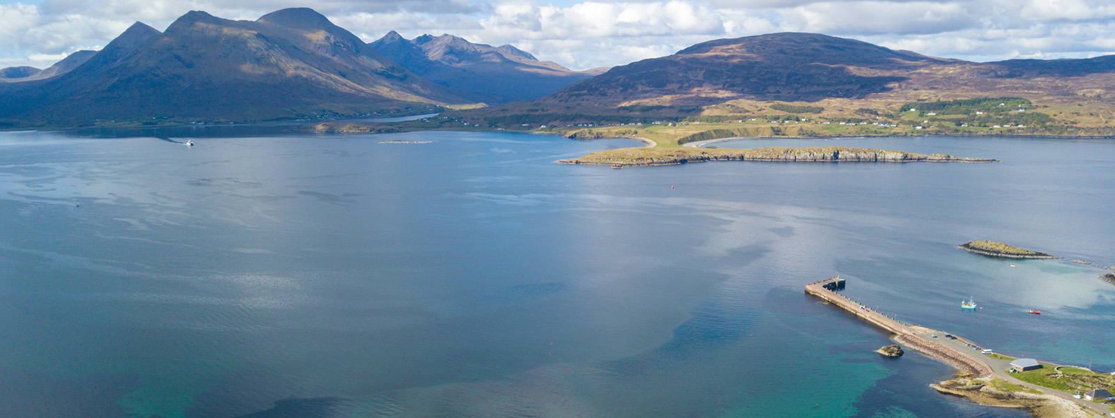 Raasay ferry Crossing with Glamaig, Braes and Cullin in the Distance