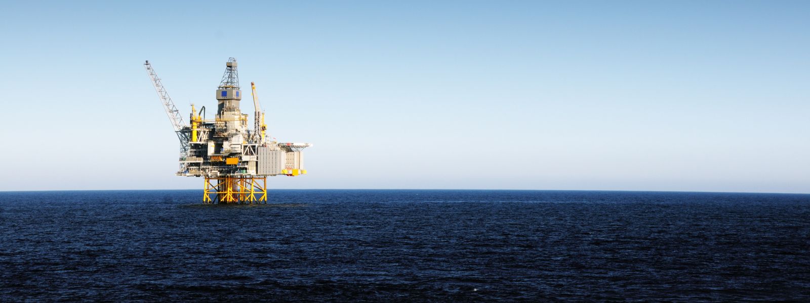 Oil rig in the sea