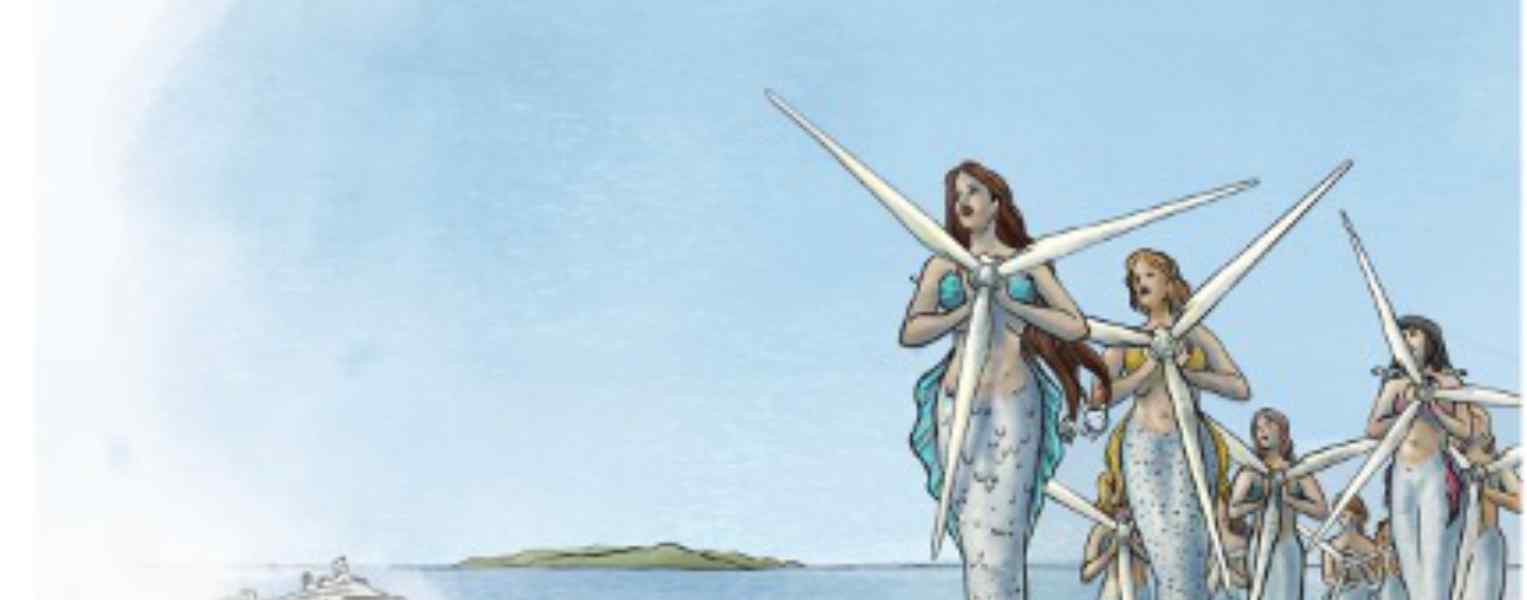 Renewables as mermaids. Illustration produced for the research project, copyright Véronique Heijnsbroek