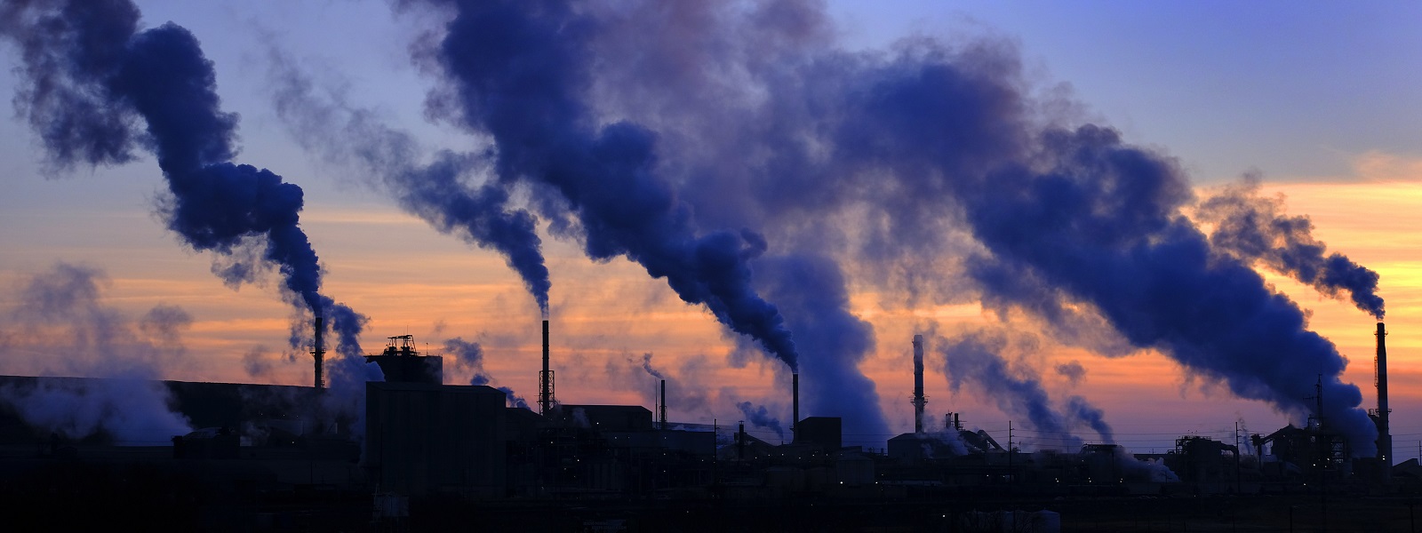 Smoking factory chimneys