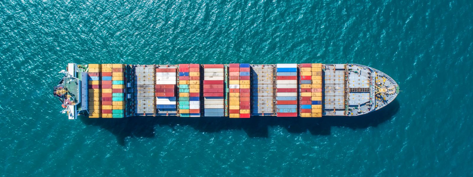 Container ship from above.