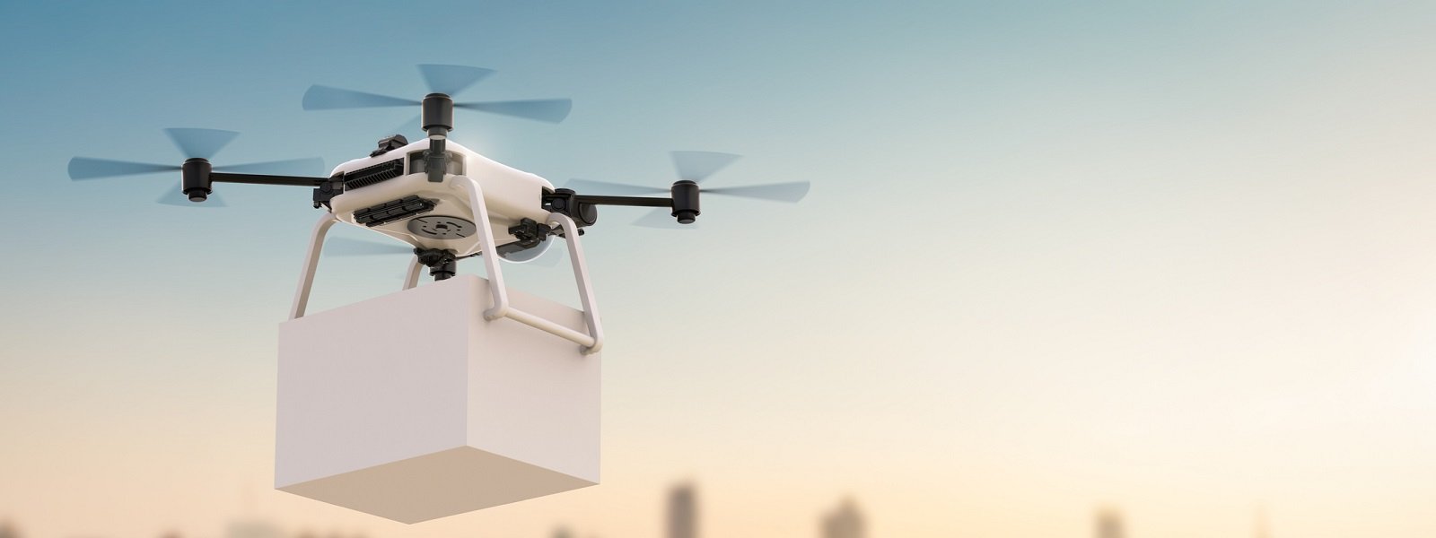 Drone delivery stock image