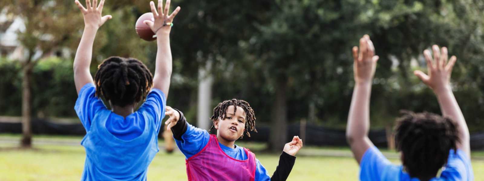 Children playing with a ball.