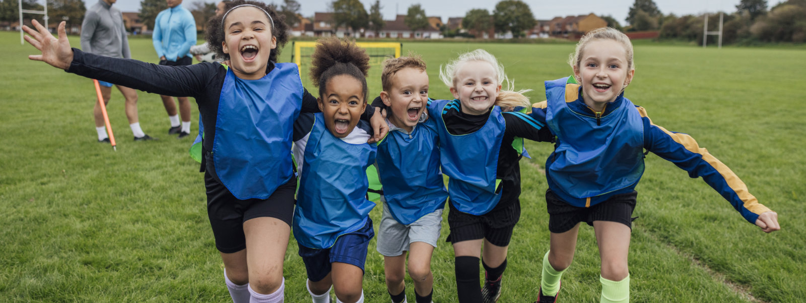 Children playing football