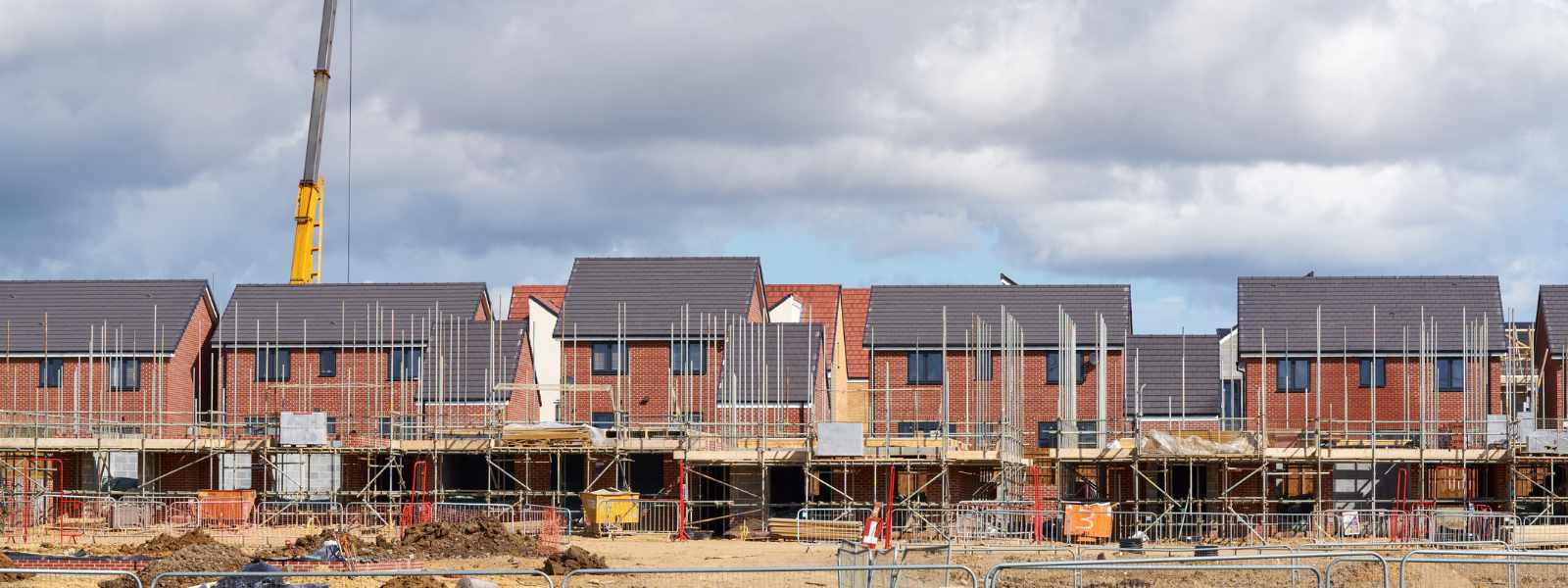 Houses under construction