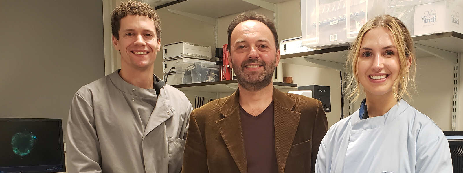 Dr Ronan Mellin (senior scientist), Dr Michele Zagnoni and Dr Karla Paterson (senior engineer