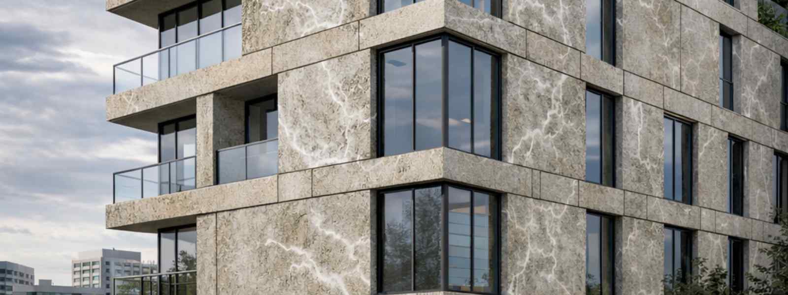 An artistic impression of a building made of Ureaka concrete. Image by Ureaka