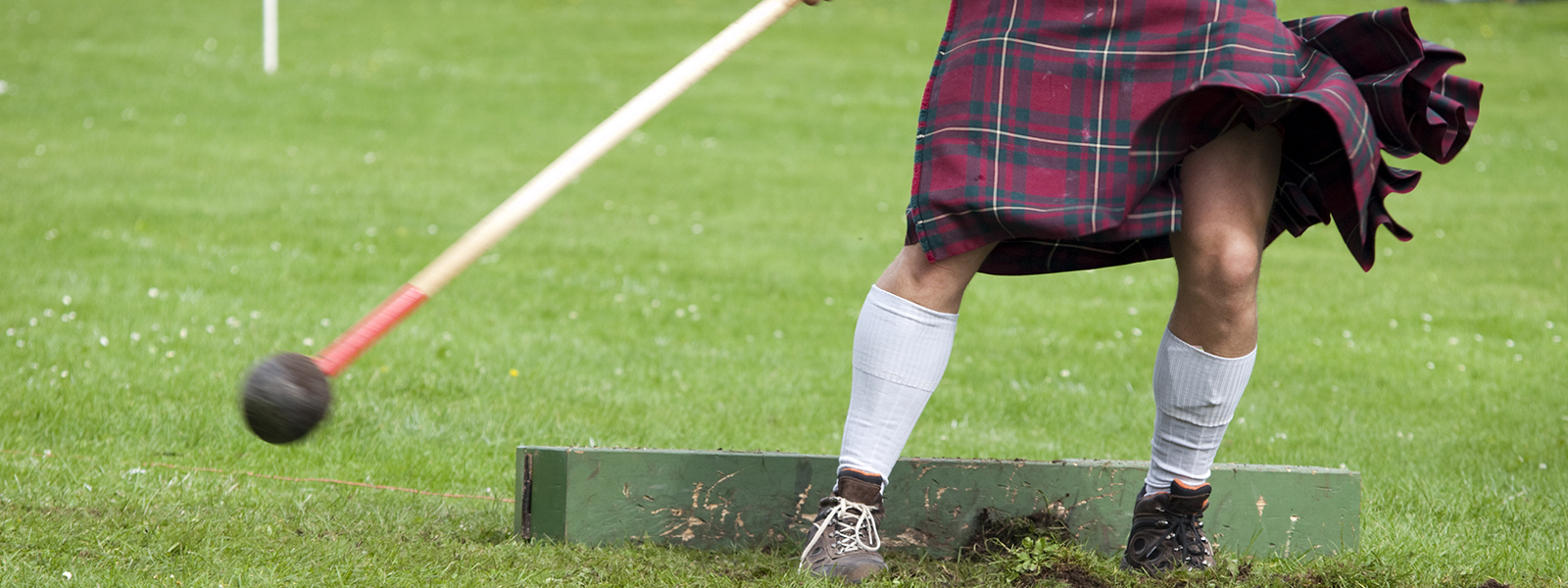 A hammer thrower at the Highland Games