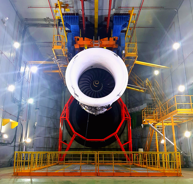 Engine intesting facility at the Instituto Nacional de Tecnica Aeroespacial (INTA), Madrid. Photo by Gordon Humphries 