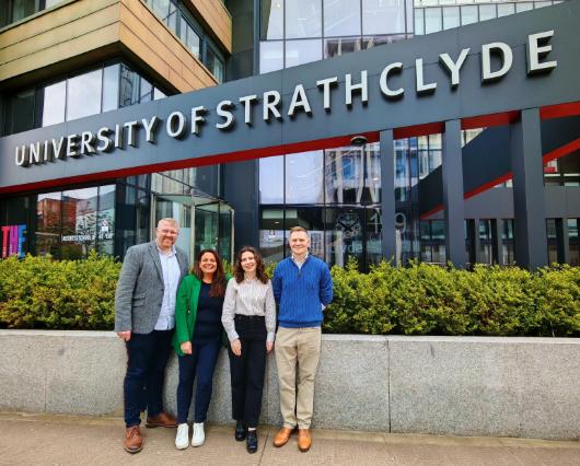 Billy Farrell from CHSS and the Strathclyde team Billy Farrell from CHSS and the Strathclyde team