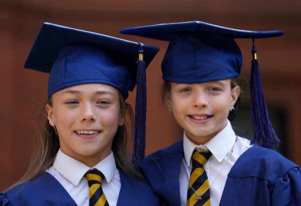 Two pupils from St Benedict’s Primary.