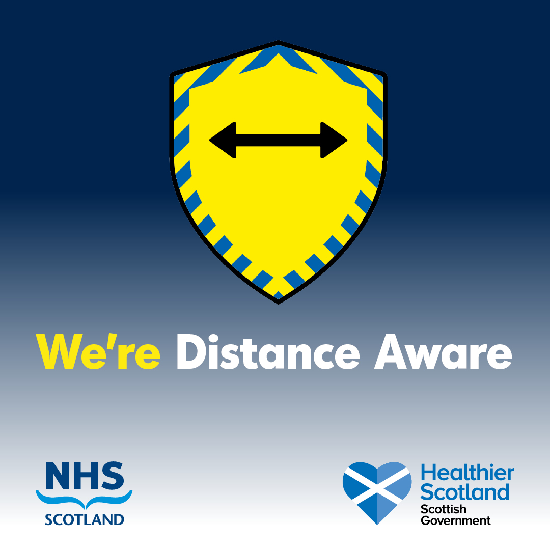 The logo for the Scottish Government's Distance Aware scheme