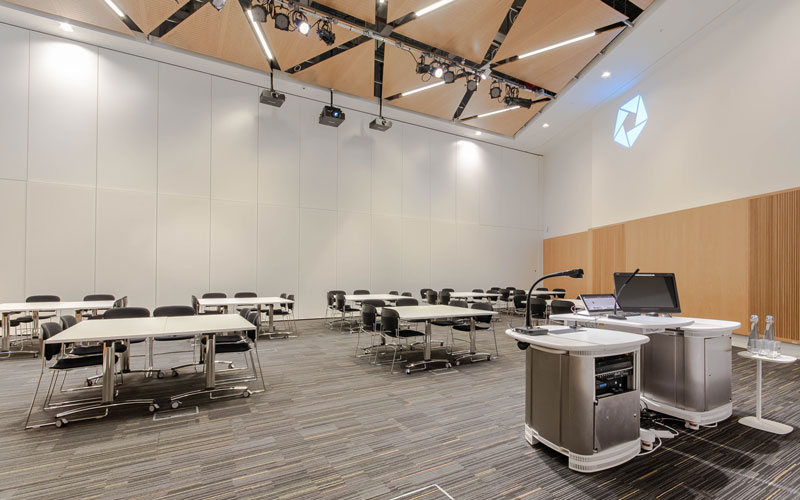 Auditorium A in the Techology and Innovation Centre, set up classroom style.  Photo: Lucy Knott