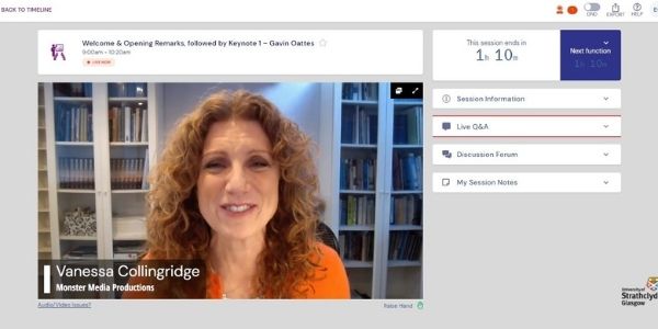 Speaker presenting a virtual event using OnAIR Speaker presenting a virtual event using OnAIR