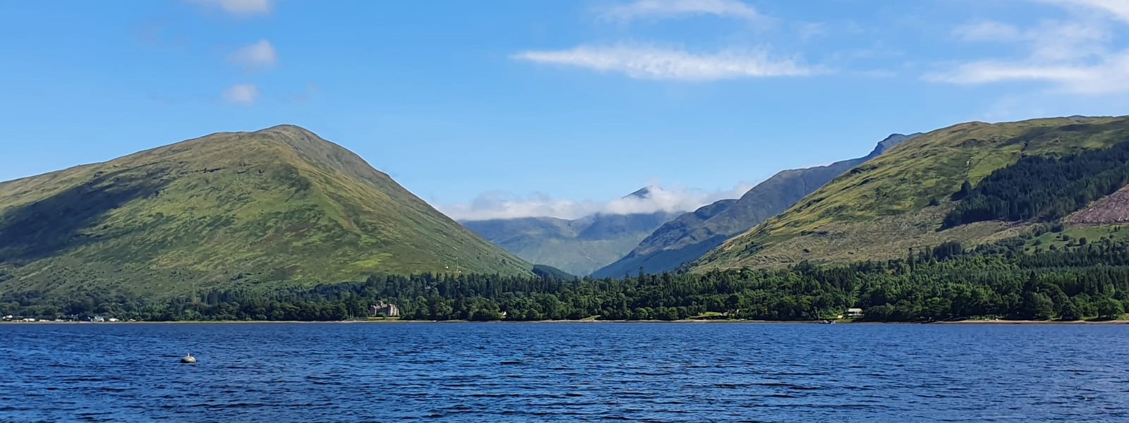 View of Scottish hills and loch