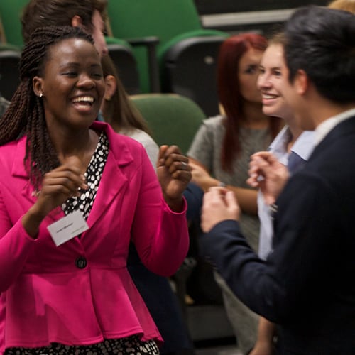 Delegates networking at the 33sixty conference at Technology and Innovation Centre